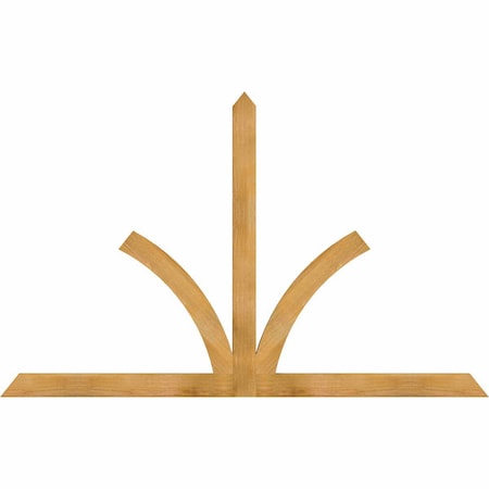 Ekena Millwork Richland Rough Sawn Timber Gable Bracket, Western Red Cedar, 84"W x 53"H x 2"D x 4"F, 15/12 Pitch GBW084X53X0204RIC00RWR
